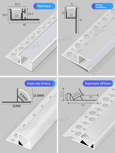 Double Eyelid-Shaped Light-Emitting Linear Light Strip for Living Room Ceiling Aluminum Channel Linear Light Strip Singl