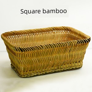 Seafood Bamboo Basket Egg Basket Pet Bed Basket Supermarket Restaurant Display Storage Bamboo Basket Bamboo Basket Baske