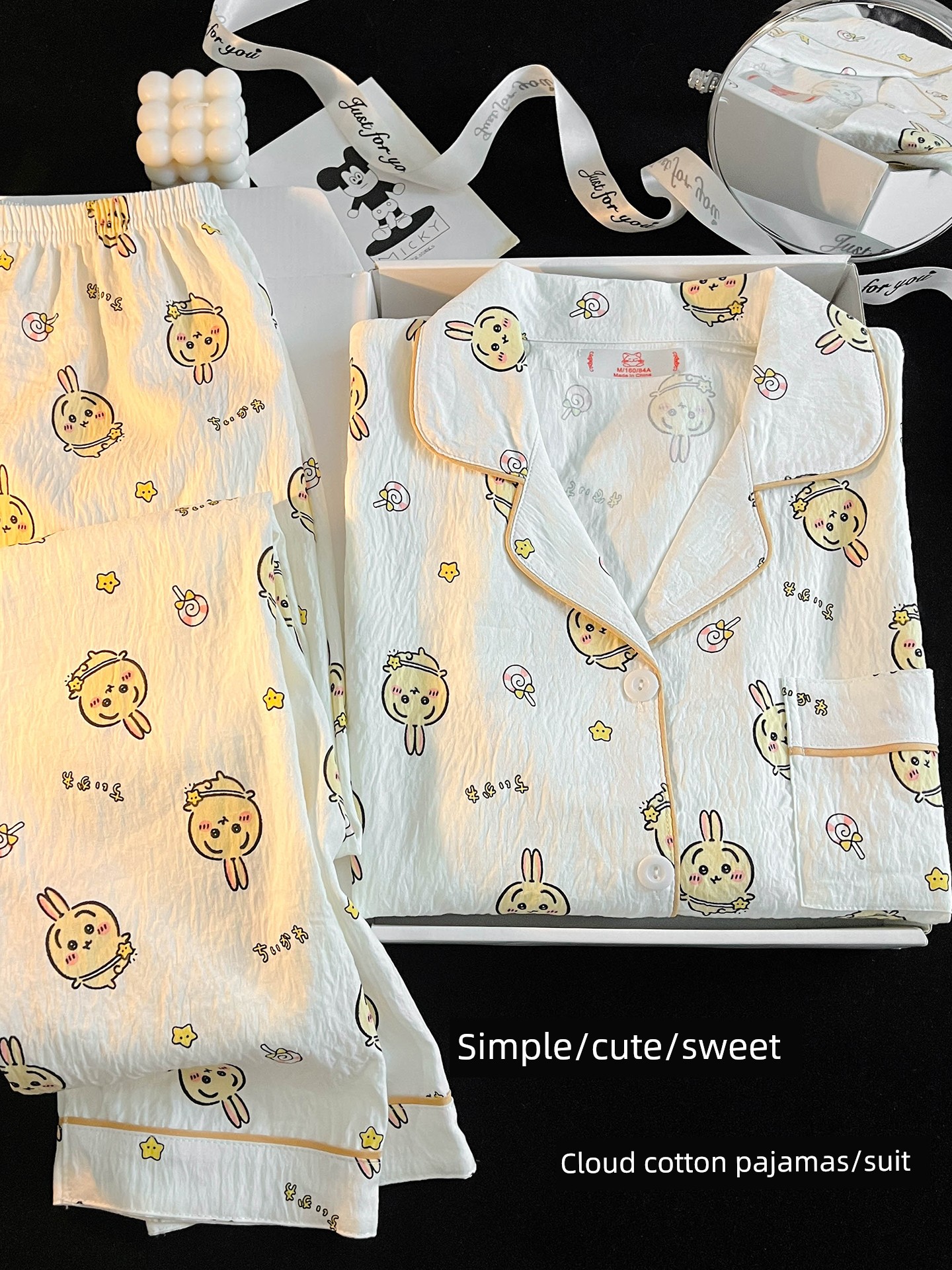 Children's Pajamas for Girls 2026 New Style Petite Cloud Cotton Long-Sleeve Home Wear for Middle School Students Boys and Girls Autumn