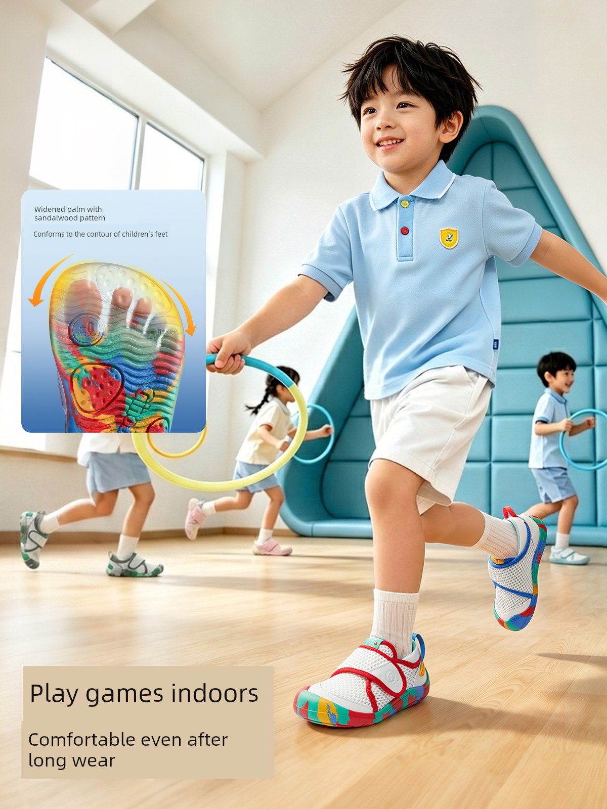 Jinopu Functional Shoes 2026 Summer New Toddler Shoes Kindergarten Ultra-Protective Shoes for Boys and Girls Gy1888