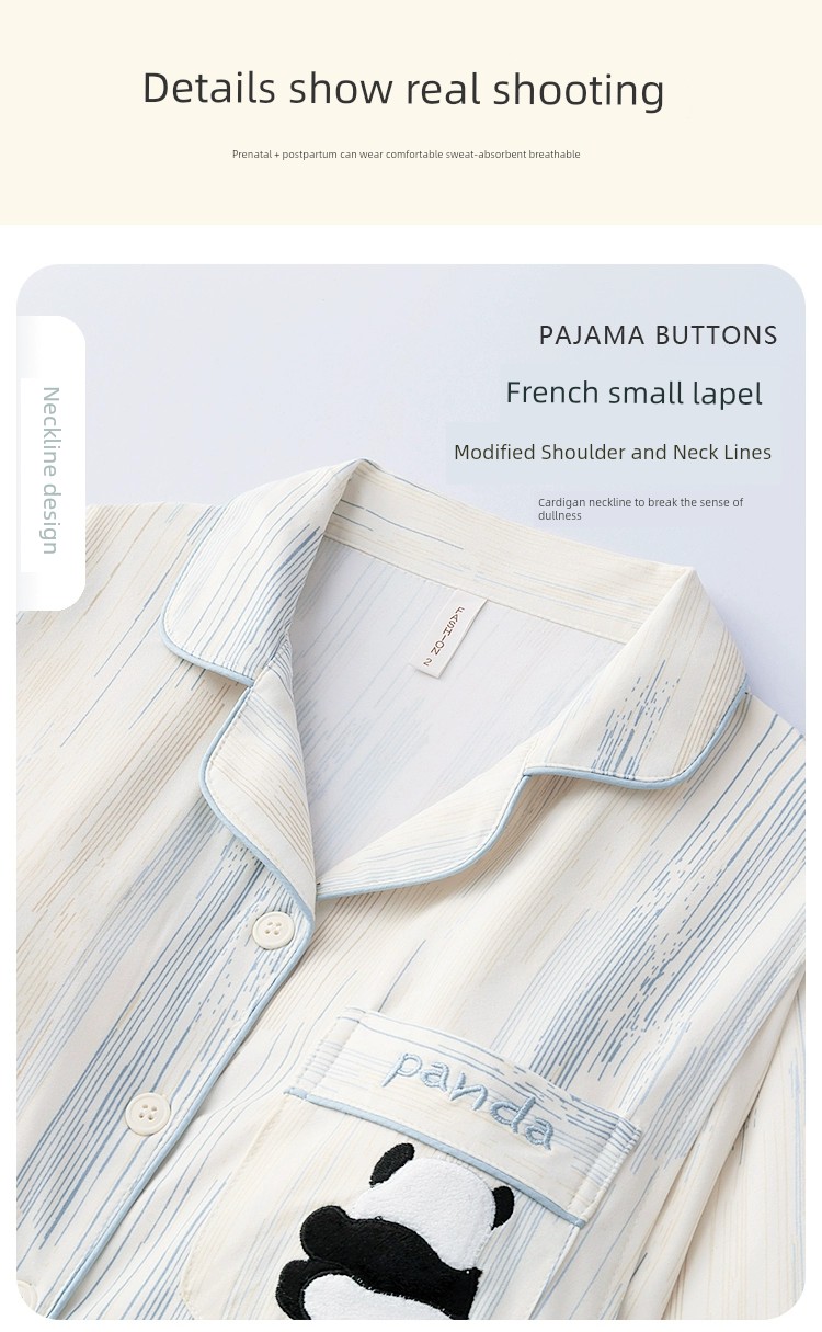 With Chest Pad Pure Cotton Spring and Autumn Nursing Clothing Confinement Clothing — 12