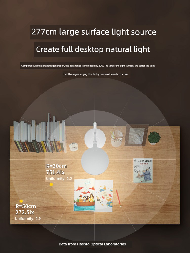Children's Desk Lamp for Learning Students Children's Desk Eye-Protection Lamp National AA Level Full Spectrum Dormitory Lamp Vl225