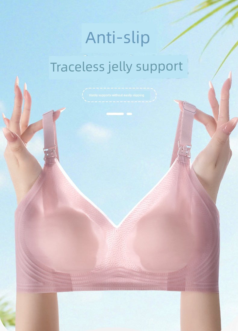 Rovo Nursing Bra Summer Thin Breathable Anti-Sagging Breast-Shaping Postpartum Breastfeeding Bra for Pregnant Women — 5
