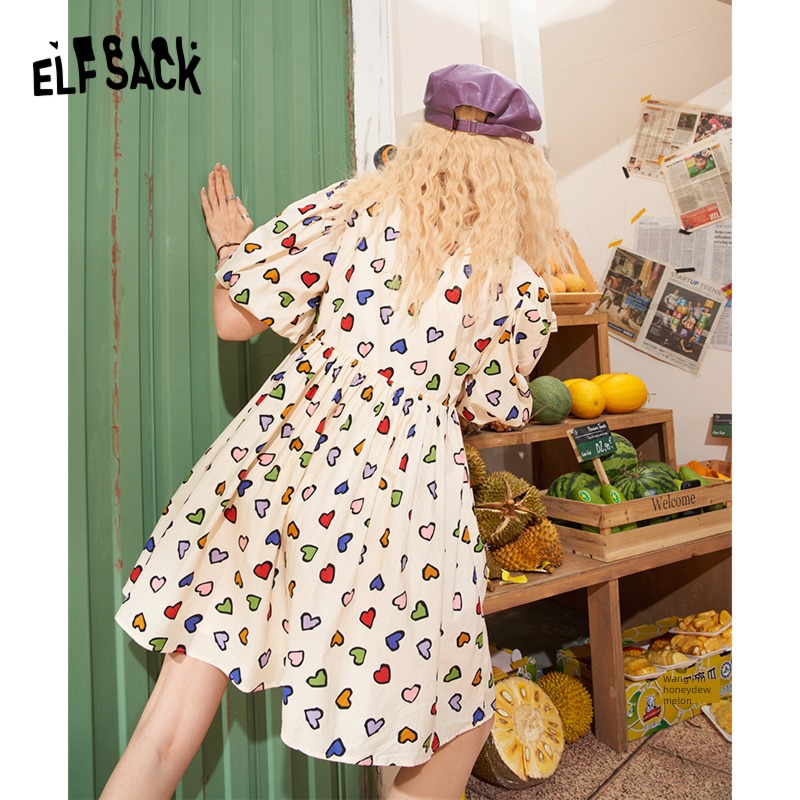 Goblin's pocket The new printing easy Dress