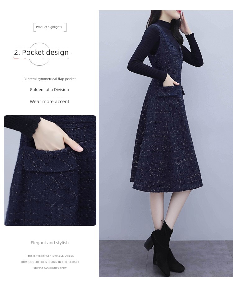 Wool Autumn and winter atmosphere Vest Medium length Lay a foundation vest