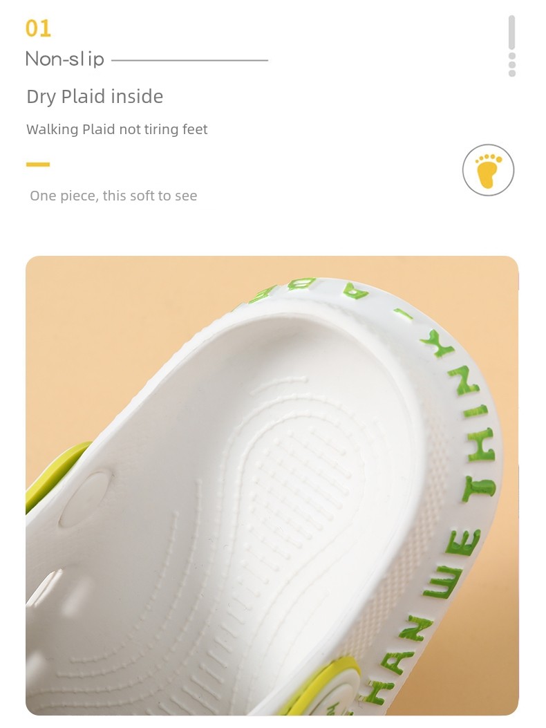 Boys Sandals Children's Hole Shoes Outdoor Non-Slip Bear Girls' Slippers Child Baby Closed Toe Summer Children's — 3