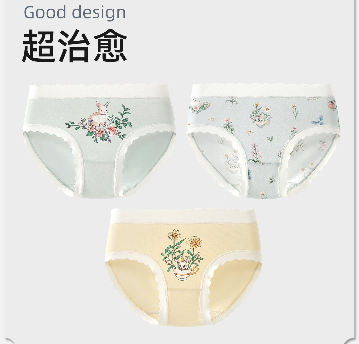 [Camellia Soft Care Pants] Children's Underwear for Girls, Lyocell Breathable, Medium and Large Kids, Class a Girls' Triangle Briefs — 20
