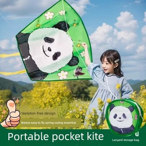 Pocket Kite Kids New Arrival Boneless Breeze Easy to Fly Boys and Girls Portable Cartoon Kite Matching Outdoor Toys