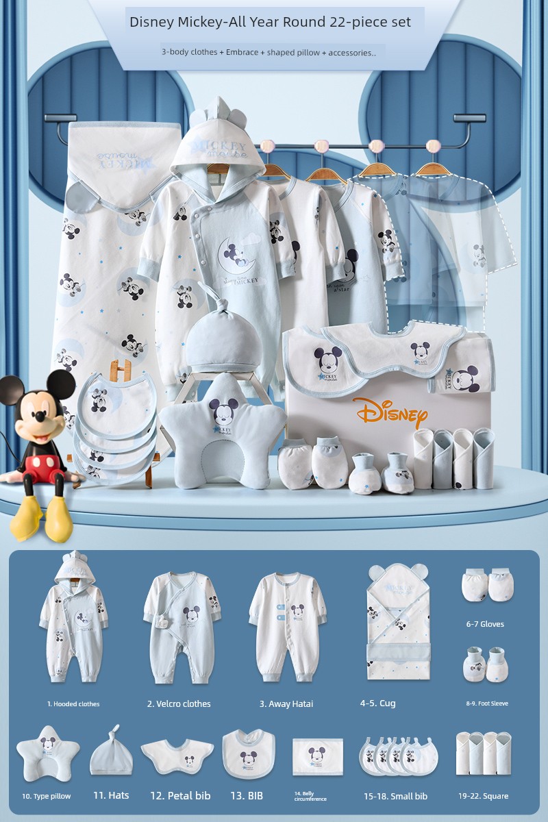 Disney Baby Clothes Gift Box, Newborn Baby Gift, High-End Practical Gift Set for Meeting the Baby — 4