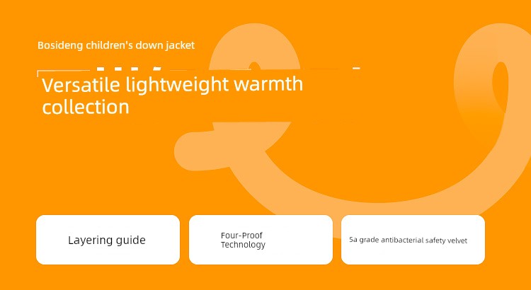 【Energetic Little Puff】Bosideng Children's down Jacket for Boys, Four-Proof down Jacket, New Duck down Coat for Boys — 4