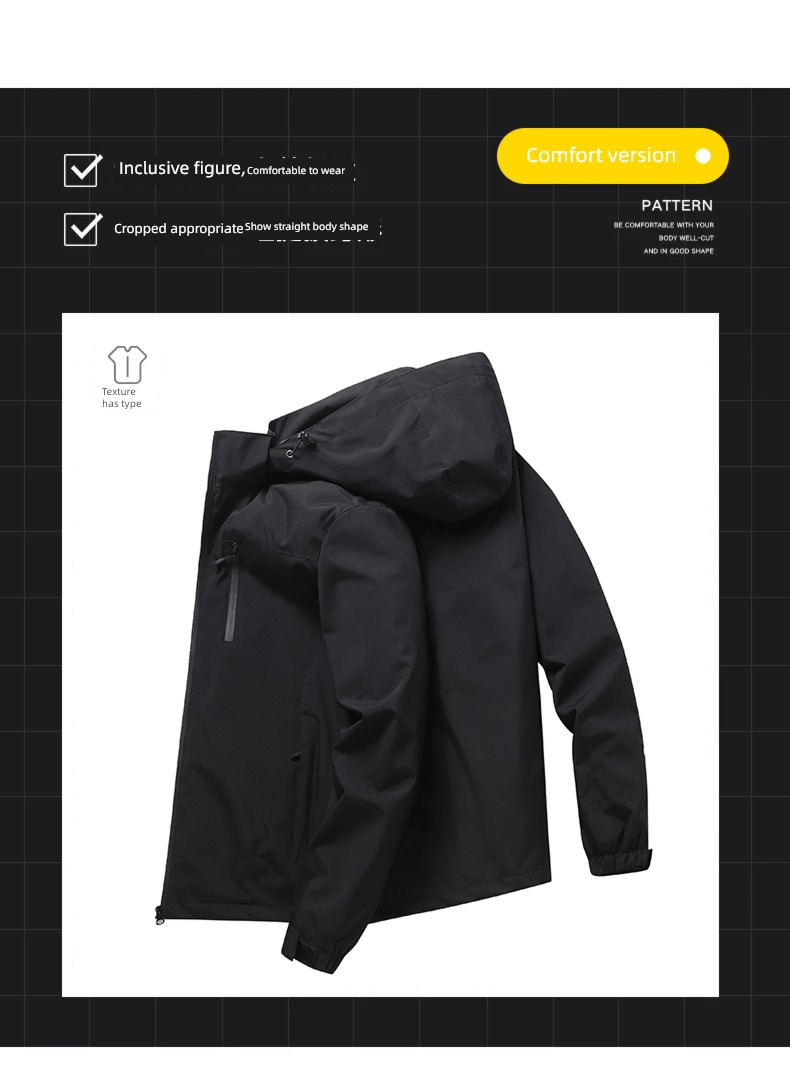 Romon autumn Hooded motion leisure time man loose coat