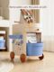 Schoolbag storage rack movable trolley book storage tool for home multi-layer office desk storage rack