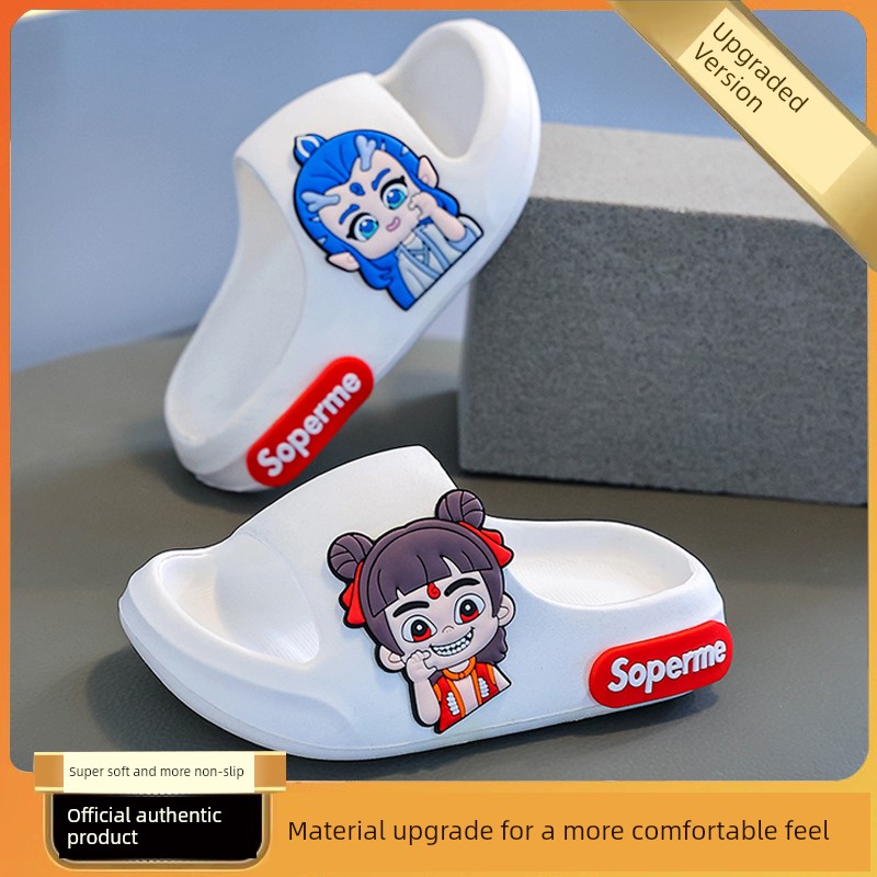 Nezha Kidsren's Slippers for Boys Summer 2026 New Anti-Slip Soft Bottom Slippers for Bathing Indoor Home Baby Boys Slippers — 2