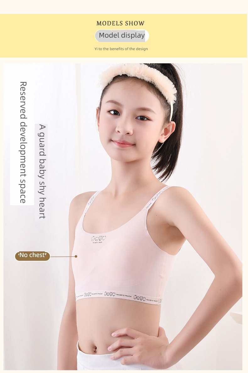 Qoo10 - Girls Underwear small vest development stage child bra cotton little  g : Baby & Maternity