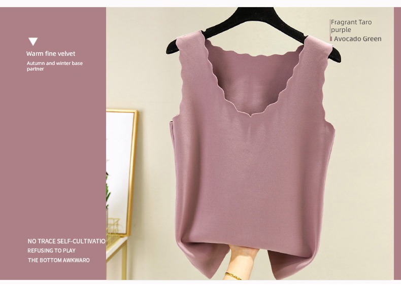 Double faced velvet Self heating Self-cultivation pure cotton Undershirt vest