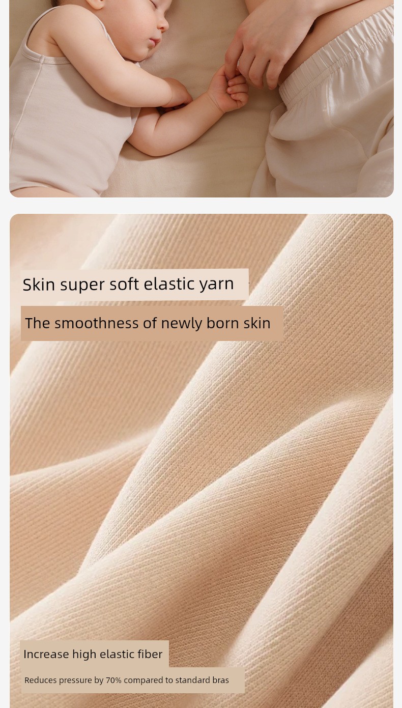All-Cotton Nursing Bra, Cross-Style Postpartum Breastfeeding-Specific Maternity Bra, Vest-Style Sleep Night Bra — 8