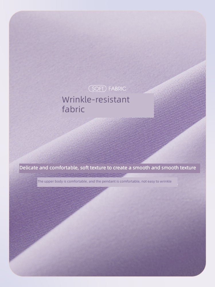 FINITY purple Sagging sensation Versatile Middle sleeve Chiffon shirt