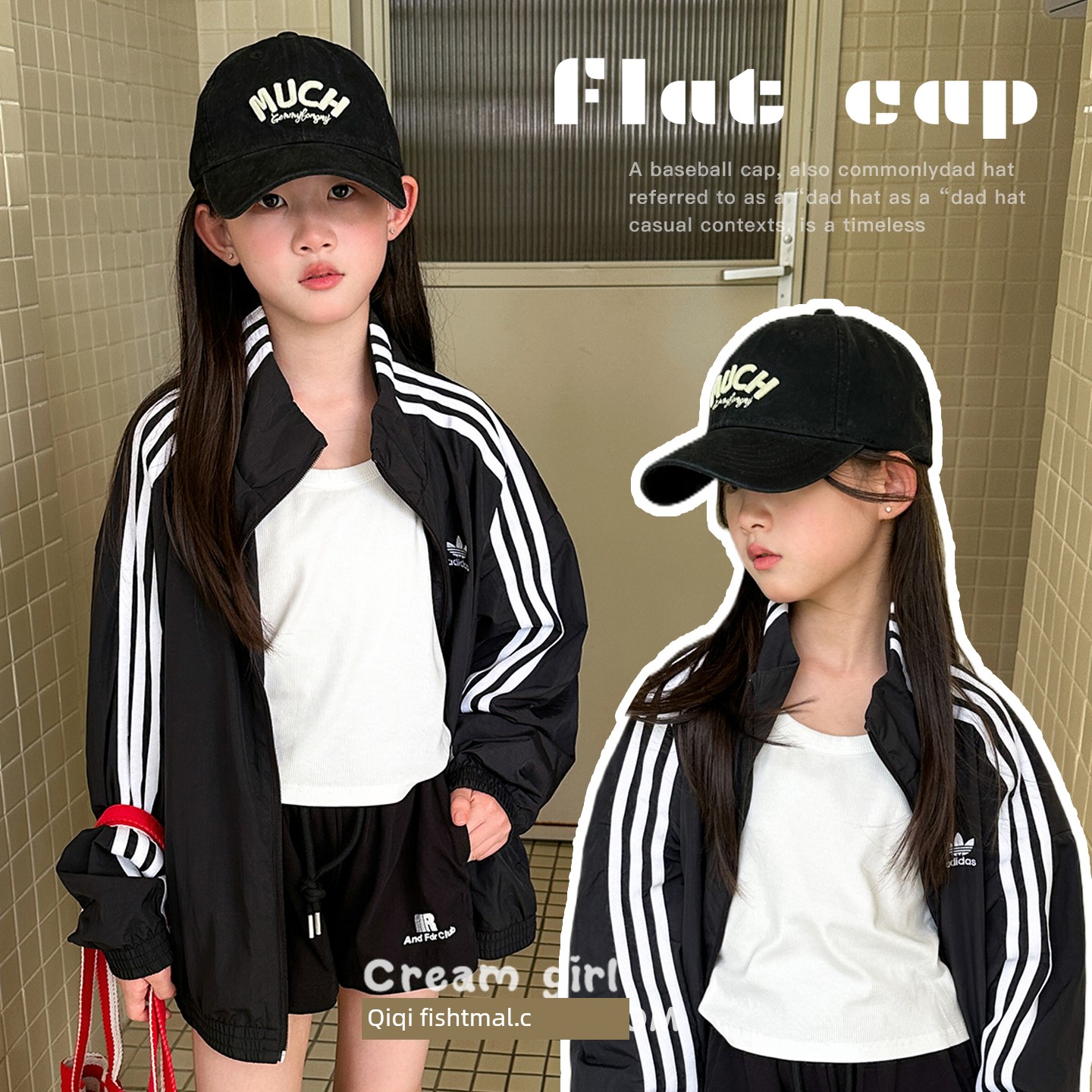 Girls' Korean High-End Baseball Cap, Children's Sun Protection Hat for Autumn, Stylish Sunshade Hat for Boys and Girls — 8