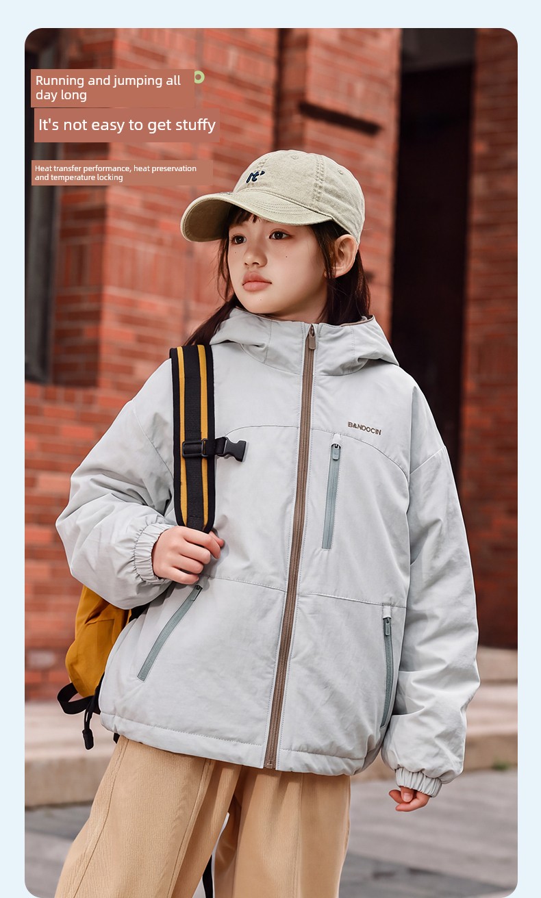 Trendy Children's Autumn Sports Jacket for Older Kids, 2026 New Model, Boys and Girls Spring and Autumn Hooded Top — 12