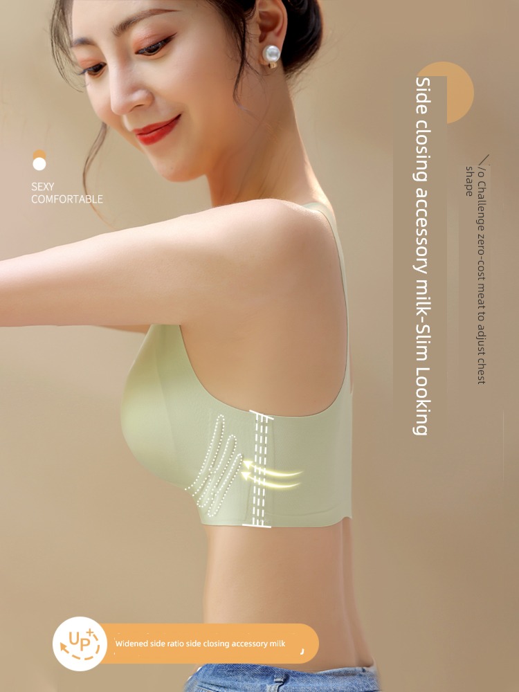Beautiful back Big chest Wireless  fixed cup motion Underwear