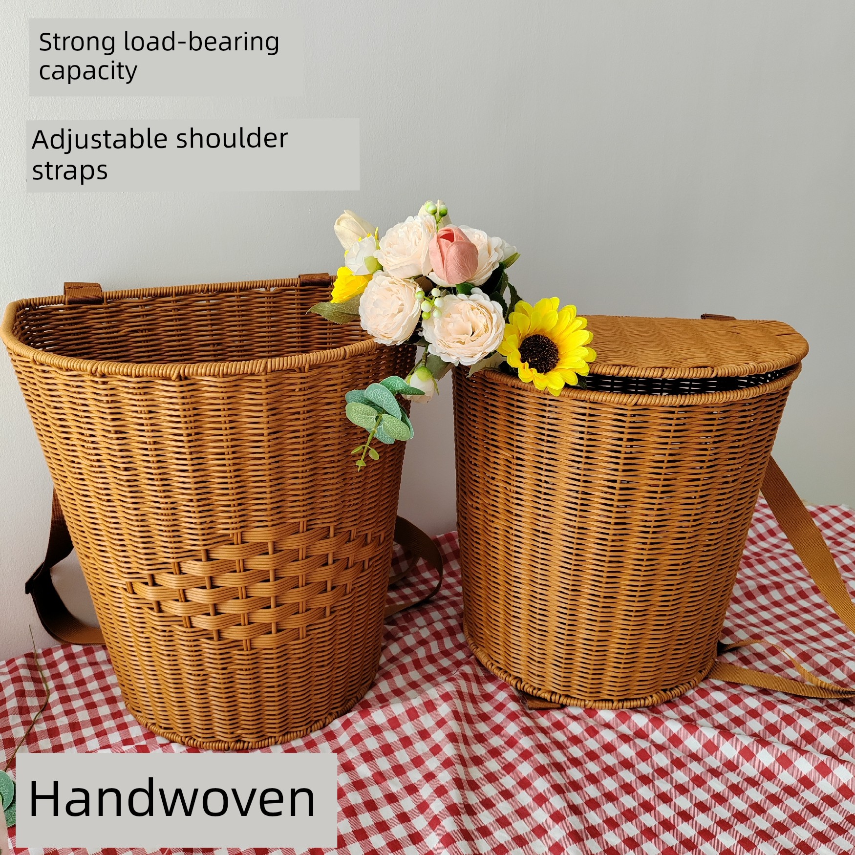 Hand-Woven Plastic Basket for Picking Corn, Picking Mushrooms, Picking Potatoes, Agricultural Basket, Traditional Large-Capacity Basket