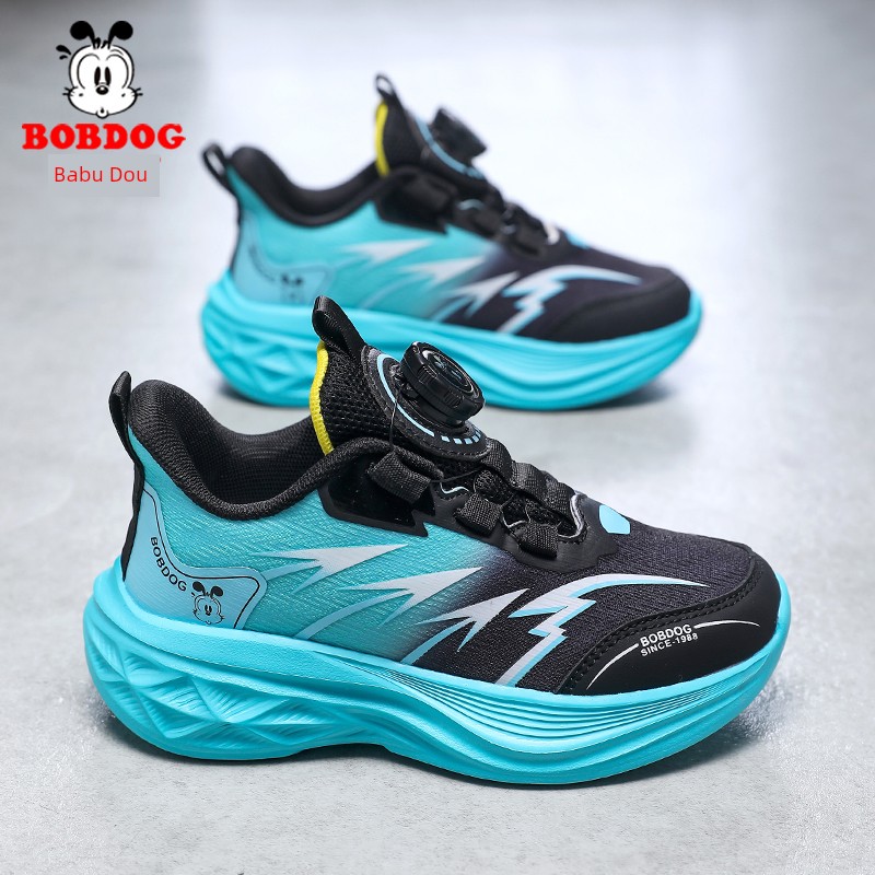 Babudou Kidsren's Shoes Boys' Sports Shoes 2026 Autum New Style Rotating Button Mesh Breathable Kidsren's Running Shoes — 5