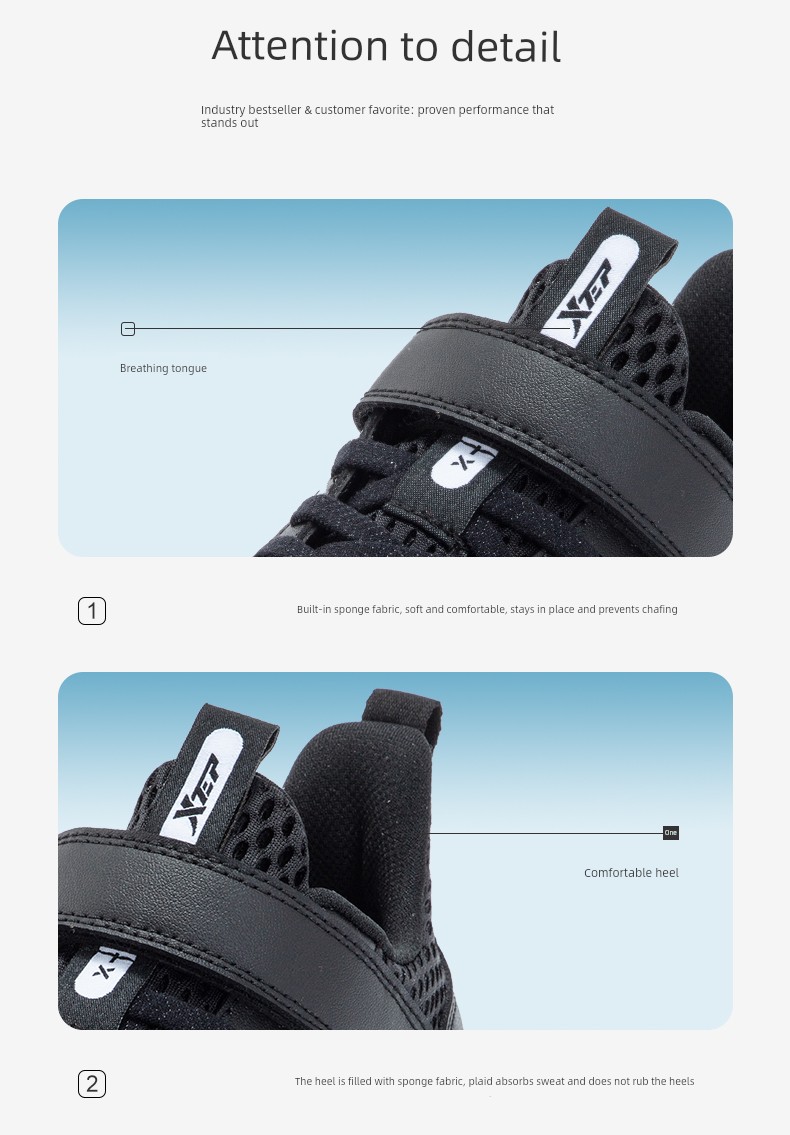 Cloud Running | Xtep Children's Sports Shoes 2026 Autumn New Model Breathable Mesh Boys' Running Shoes for Older Children. — 17