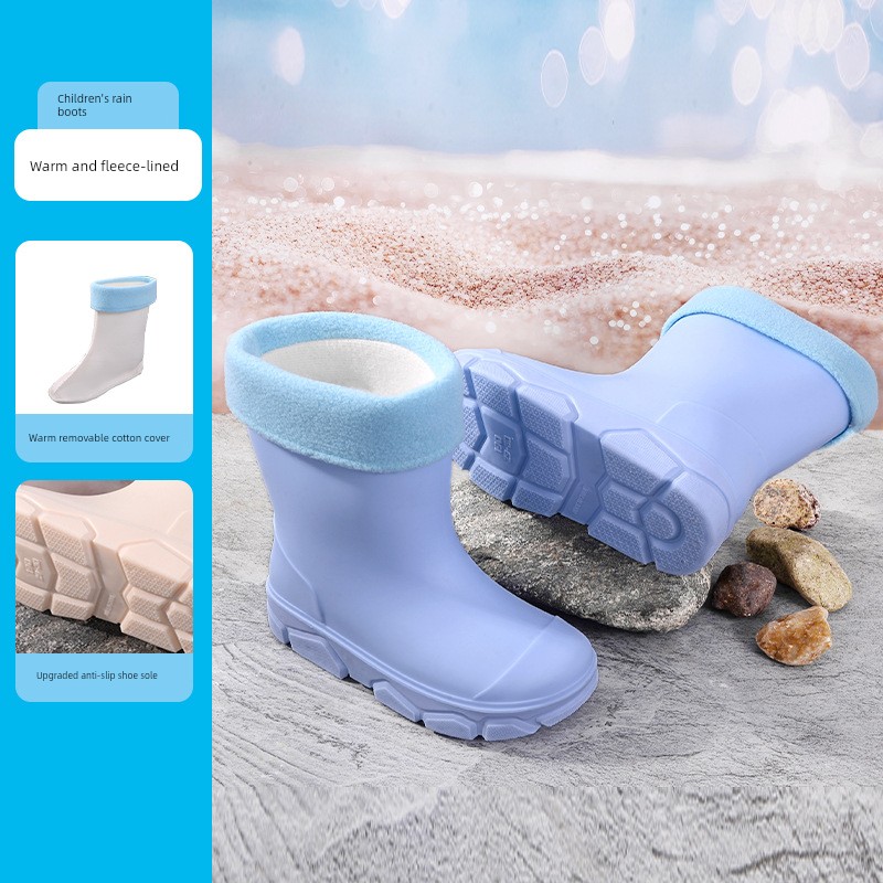 Children's Rain Boots with Drawstring, High-Tube Rain Boots, Long Boots for Older Kids, Over-The-Knee School-Specific Boots for Boys and Girls, Non-Slip — 5