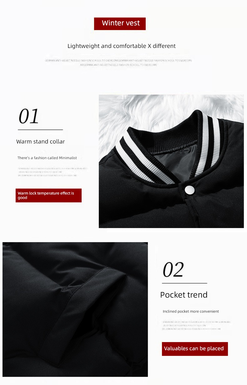Cotton vest trend easy Big size keep warm loose coat Vest