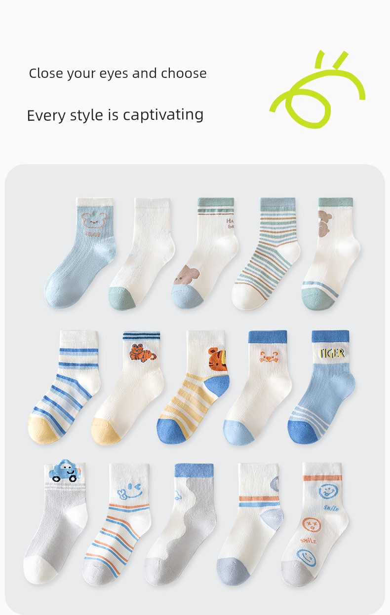 Pure Cotton Spring and Autumn Baby Little Boy Knee Socks Children's Socks — 13