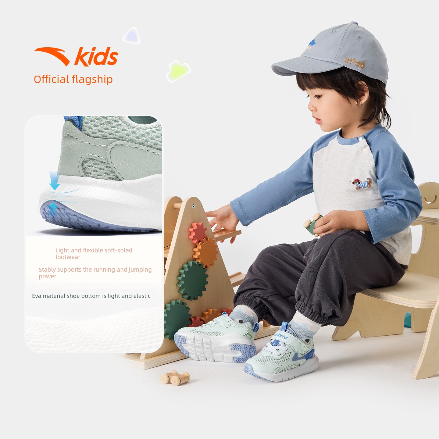 Anta Toddler Shoes, New Summer Models for Men and Women, Baby Shoes, Infant Shoes, Breathable Mesh Sneakers, Soft-Soled Children's Shoes — 2