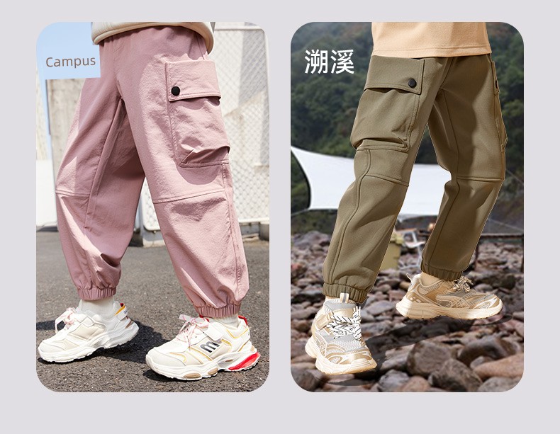 Piggy Banner Children's Cargo Pants Boys' Pants Autumn New Long Pants Big Kids Autumn Outdoor Waterproof Hiking Pants Pc — 9
