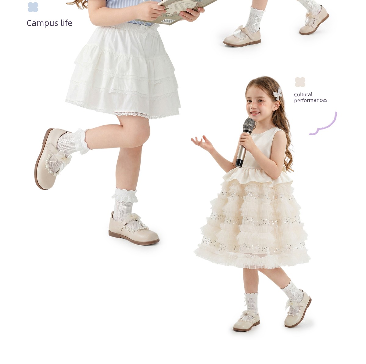 White Kids Soft Bottom Women's Baby Fall and Winter Princess Shoes — 7