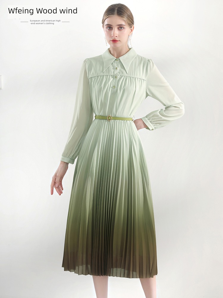 No wind Chiffon Dress spring have more cash than can be accounted for Retro shirt