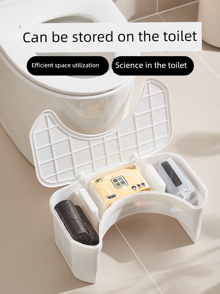 Toilet Seat Non Slip Footstool Thickened Toilet Storage Type For Home Ottoman Pedal Children's Stool Toilet