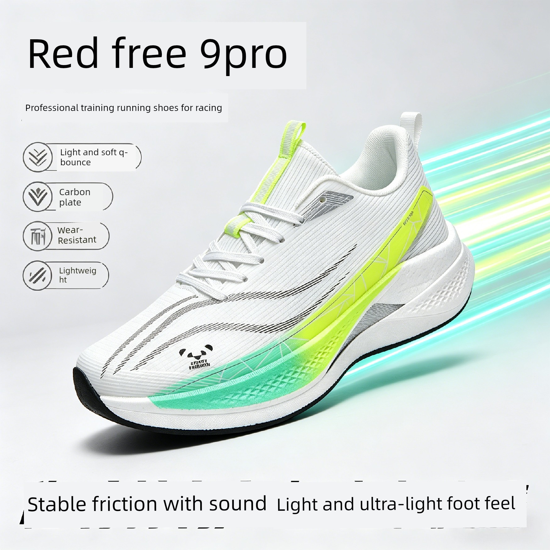 Red Rabbit 9Pro Running Shoes for Men, Suitable for Physical Exams, Shock Absorption, Lightweight Carbon Plate, Racing Training, and Sports Shoes for — 4