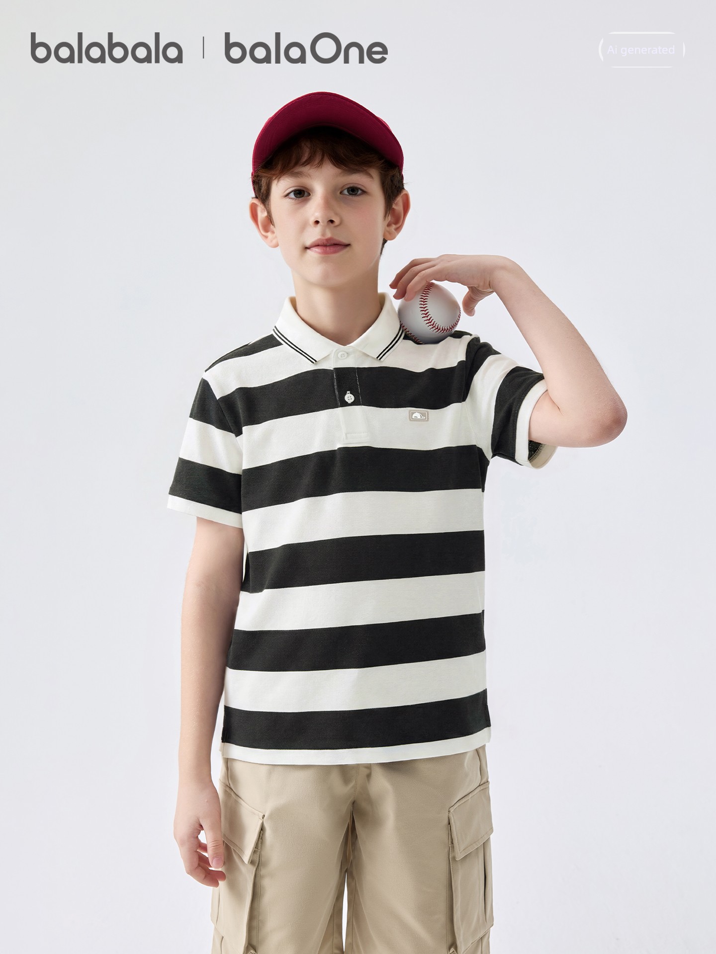 Balabala Short-Sleeved Polo Shirt 2024 New Arrival Children's Clothing — 2