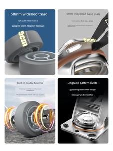 Universal Wheel Wheel Mute Rubber Wheel Dray Wheel 6-Inch Heavy-Duty Caster Silent Wheel Bearing Wheel Trolley Wheel