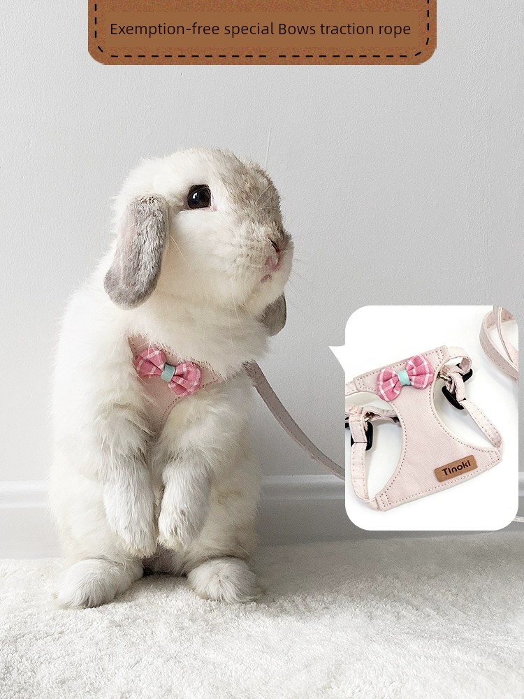 兔子牽引繩防掙脫 可調節大小 溜兔繩 遛兔子 兔兔外出繩 背心式兔衣服