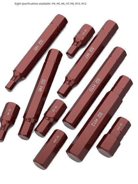 Hexagon 10mm handle wind cannon electric wrench single star batch S2 sleeve batch head tip beet set auto repair tool