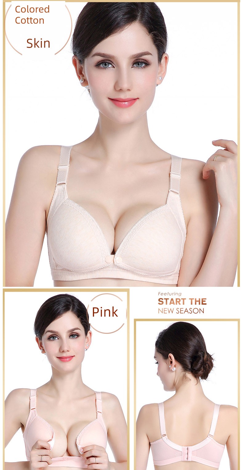 Breastfeeding Intimates Pregnant Women Push up Bras Push-up Postpartum Feeding Pure Cotton Exclusive for Pregnancy Bra Autumn and Winter Thin — 32