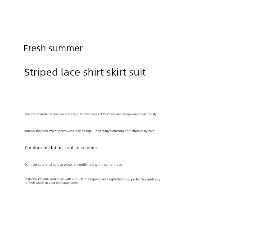 Pregnancy Premium Maternity Set: Summer Outerwear for Pregnant Moms, High-End Outfit with Lace Patchwork Shirt and Skirt Two-Piece Set — 4