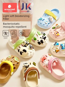 Kechao Children's Slippers Summer Baby Clogs Boys and Girls Closed-Toe Sandals Infant Indoor Non-Slip Home Slippers