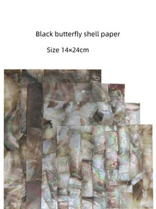 Real Shell Material, Black Disc Shell Paper, DIY Nail Art Decorations, Furniture Crafts, Musical Instruments, Lacquerwar