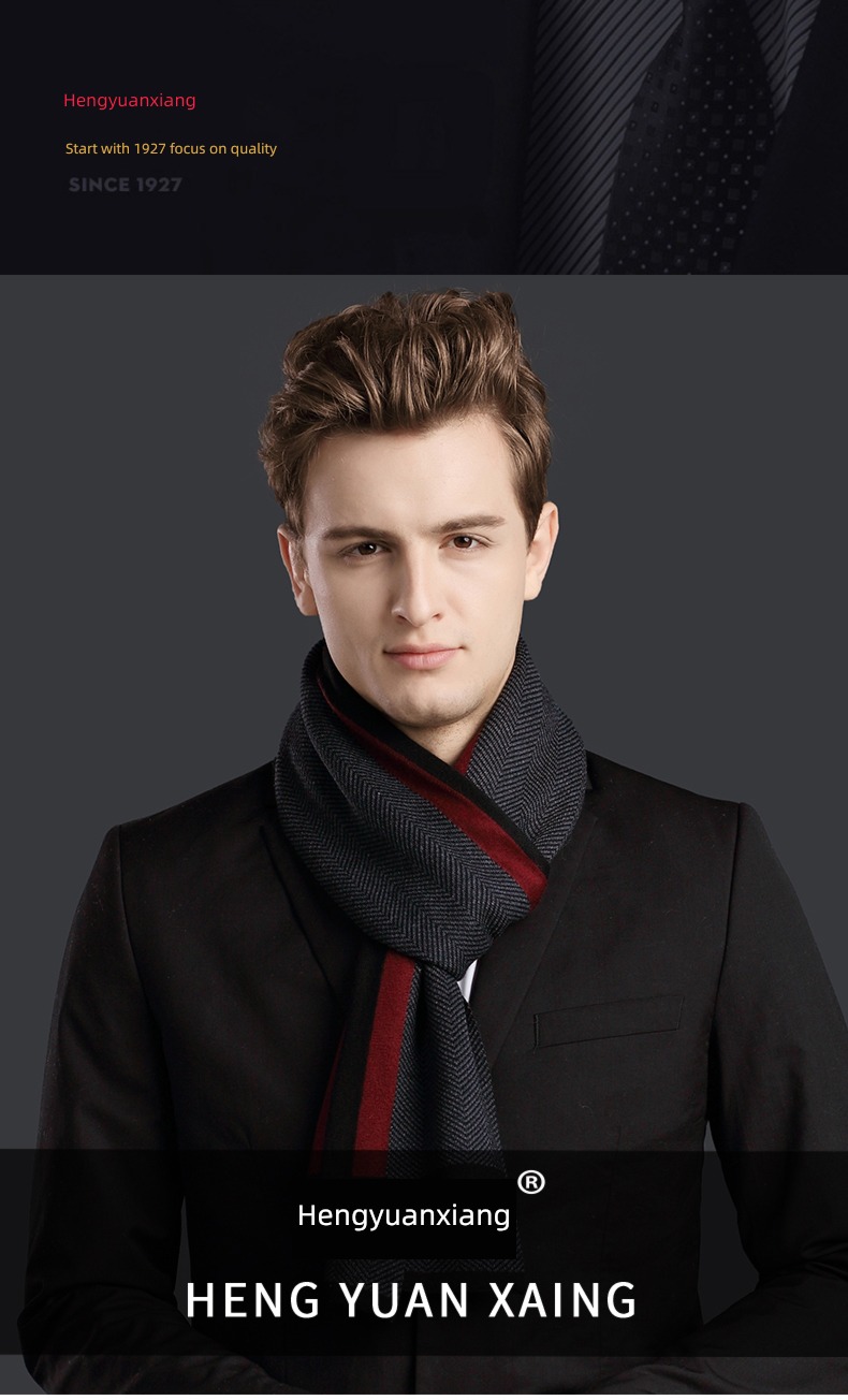 hyz  wool man Autumn and winter business affairs scarf