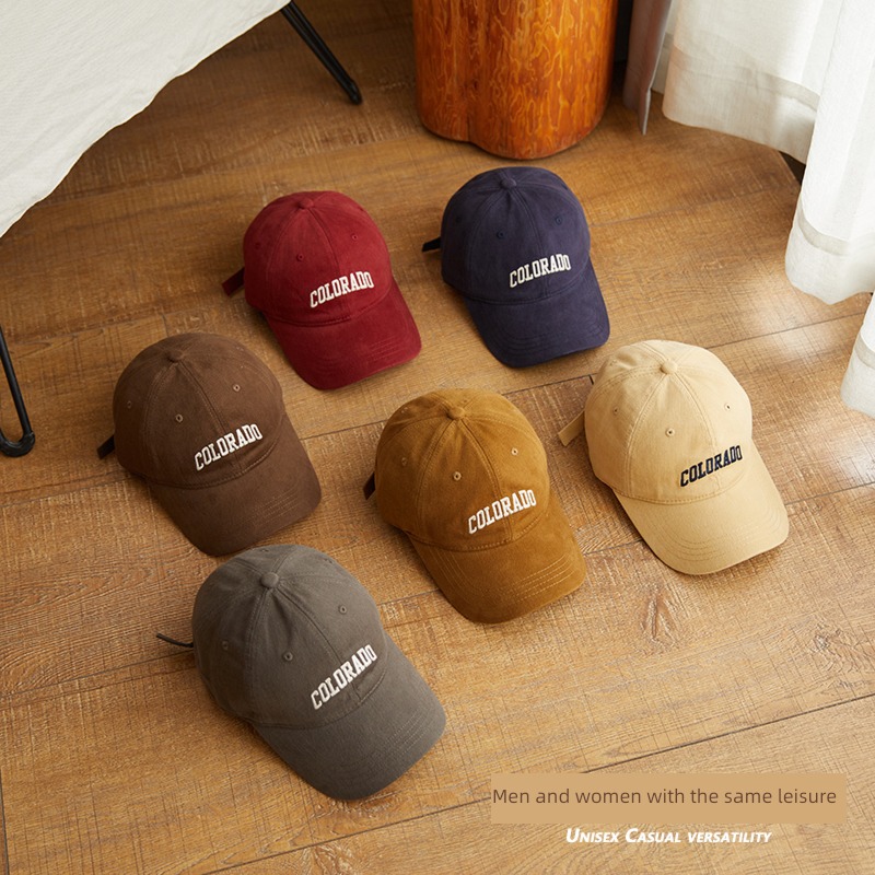 Autumn and winter Suede men and women Same widen trend peaked cap