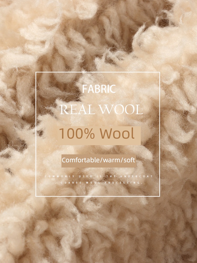 grain Sheep shearing overcoat Women's wear 2022 winter new pattern Lamb hair leather and fur loose coat Korean version thickening Fur in one