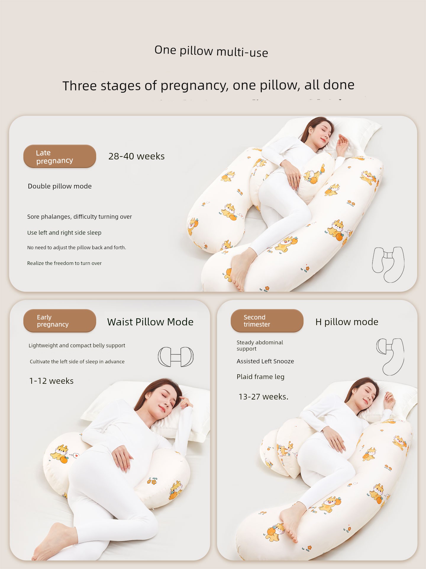Sleeping Pillow Belly Support Handy Gadget Special Waist Support for Pregnancy — 4
