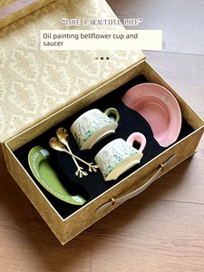 Gift for Best Friend's Birthday, High-Quality Coffee Cup and Saucer Set, Wedding Gift, Gift for Newlyweds, High-End Gift