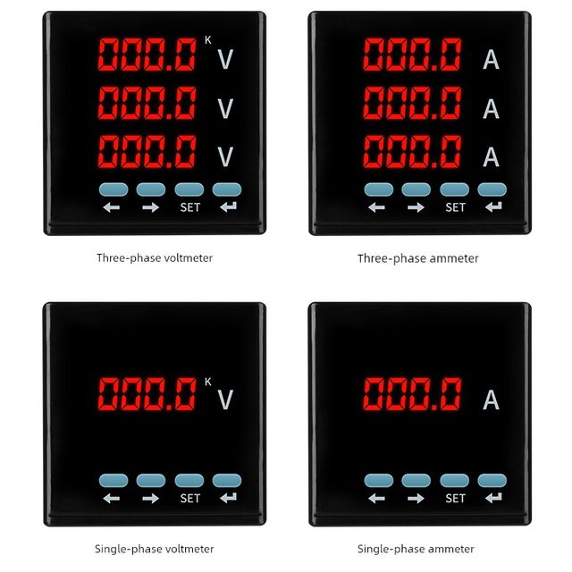 Single-phase three-phase electronic digital display digital 72 intelligent current voltage power instrument 96 square distribution cabinet 380v